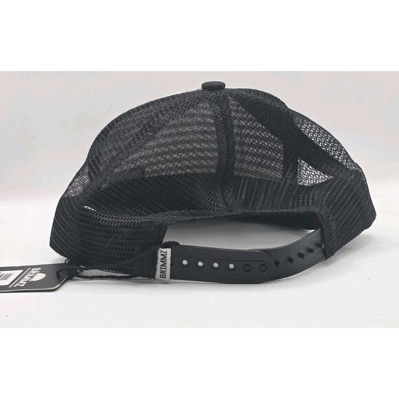 Brimmz Black White Stripes Snapback Cap Trucker Hat Mesh Teens‎ - Picture 4 of 11